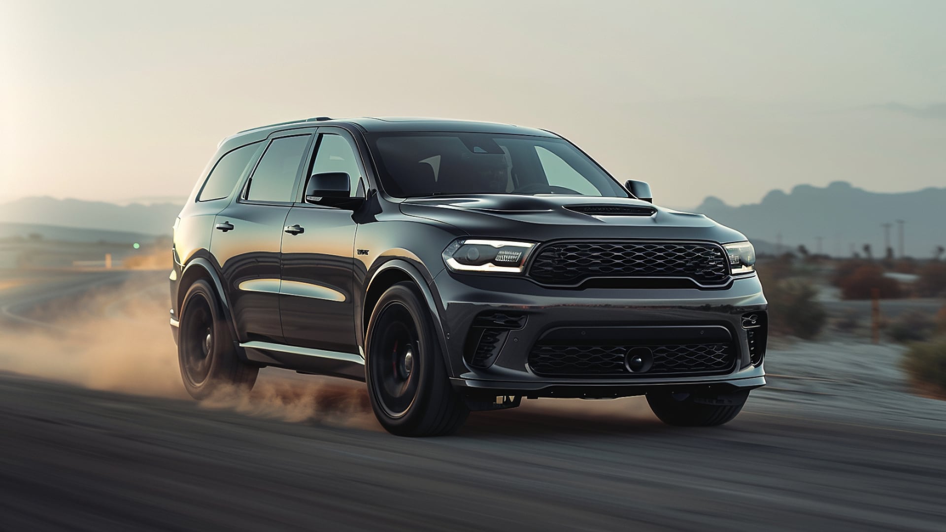 The Dodge Durango years to avoid are driving on a dirt road.|a red suv parked on the side of the road.|a white dodge suv parked in a parking lot.