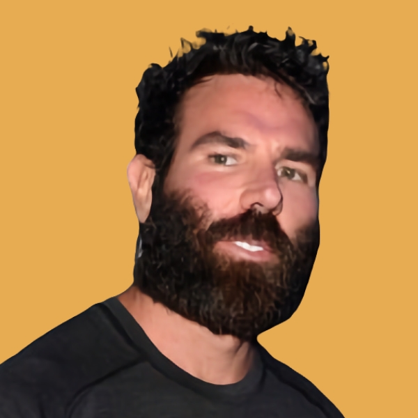 A man with a beard on a yellow background.