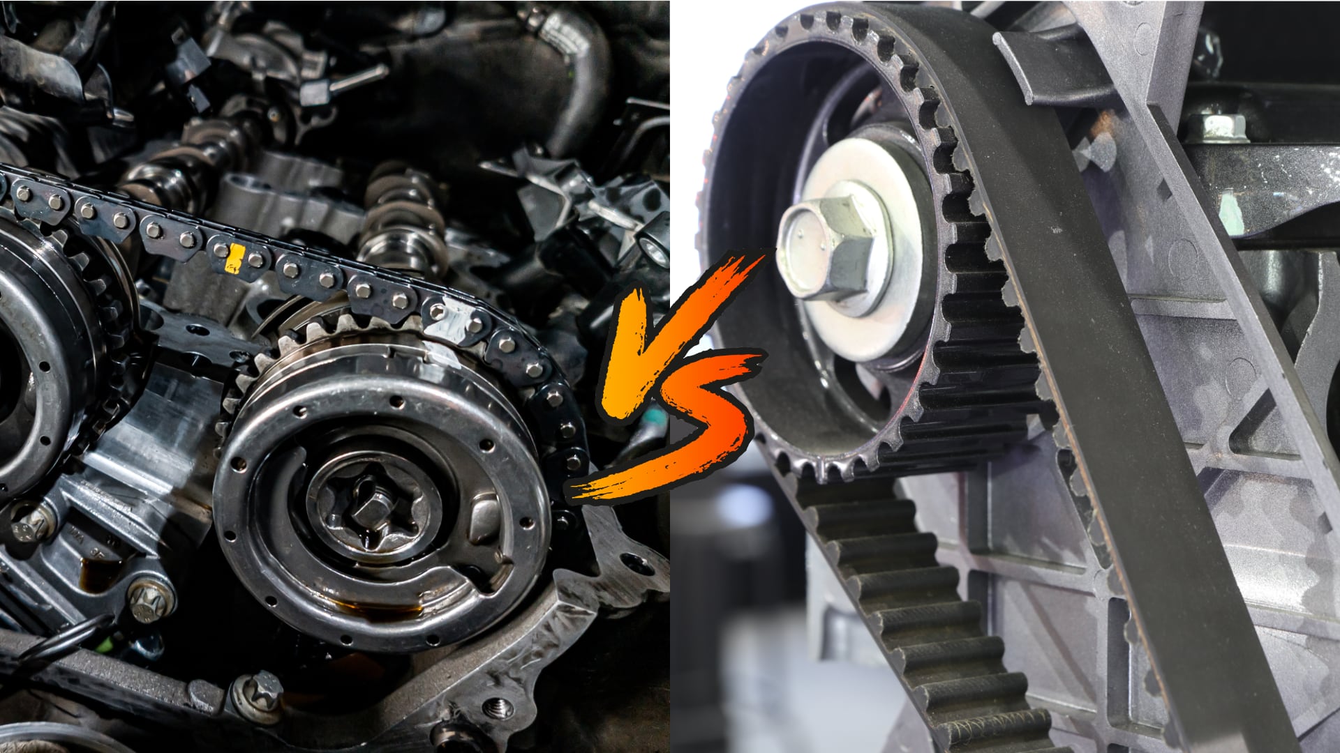 a close up of an engine and gear.|a white car with a yellow arrow painted on it.|a close up of a person's hand holding a metal object.|a close up of a engine of a car.