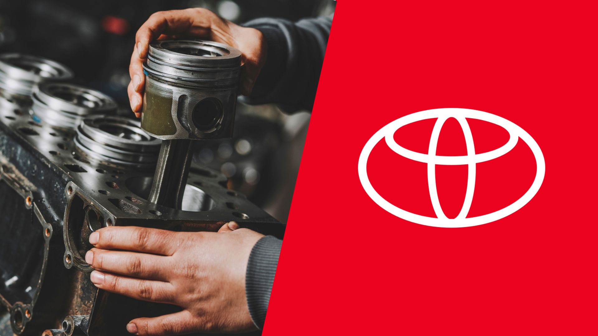 A man is working on a toyota engine.|A white tesla sports car with four numbers on it.|A white tesla car with blue numbers on the hood.|A white tesla sports car with four numbers on it.|A white tesla model s car with four blue buttons on it.|A white car with blue numbers on the hood.
